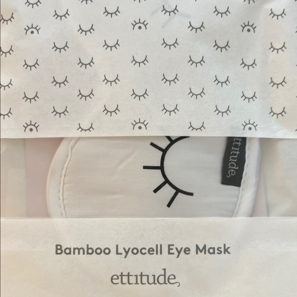 Ettitude Bamboo Lyocell Eye Mask in White - Picture 5 of 5